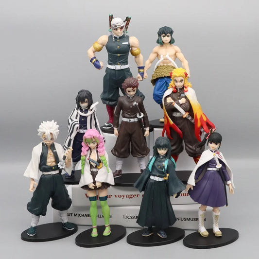 Anime Demon Slayer Kimetsu no Yaiba Figures – Kamado Tanjirou, Agatsuma Zenitsu & Nezuko Warrior PVC Models