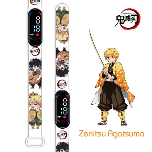 New Demon Slayer LED Electronic Watch – Kimetsu No Yaiba Digital Clock with Silicone Wristband