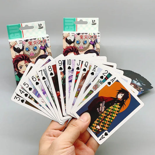 Anime Figure Demon Slayer Kimetsu no Yaiba Poker Cards – Kamado Tanjirou, Nezuko & Zenitsu Hashibira Playing Card Set