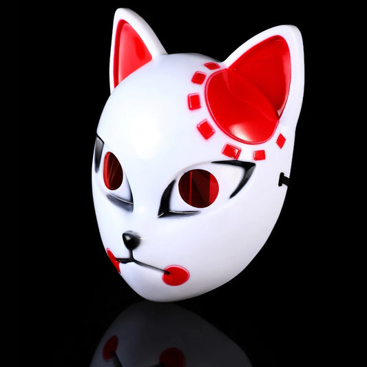 Japanese Anime Demon Fox Mask – Sabito, Makomo & Tanjiro Cosplay Masks