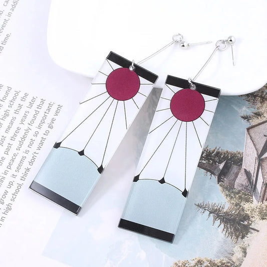 Drop Earrings – Anime Acrylic Demon Slayer Tanjiro Earrings for Men & Women