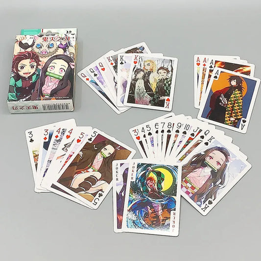 Anime Figure Demon Slayer Kimetsu no Yaiba Poker Cards – Kamado Tanjirou, Nezuko & Zenitsu Hashibira Playing Card Set