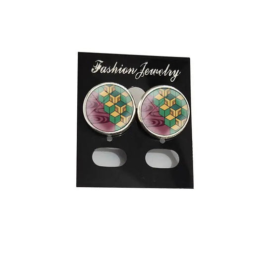 Anime Glass Earrings – Tanjiro & Nezuko Cosplay Jewelry Accessories
