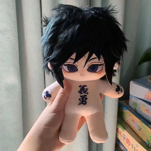 Stuffed 20cm Anime Demon Slayer Tomioka Giyuu Plush Doll – Dress-Up Cotton Toy for Kids