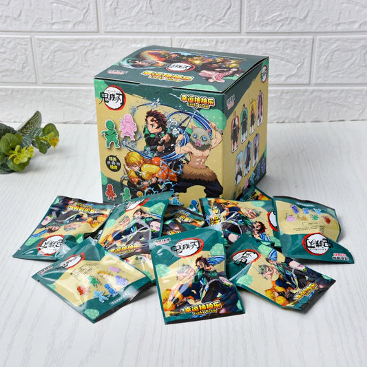 32pcs/Box Demon Slayer Blind Box Doll Eraser Set – Ghost Tanjiro, Nidouzi & More | Pencil Action Figures Stationery Kids Gifts