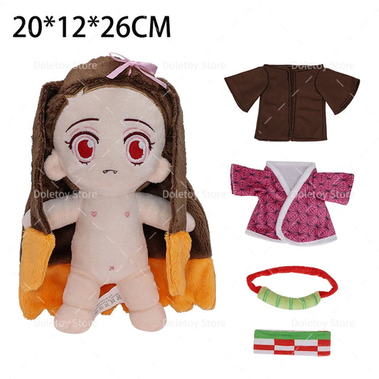 Demon Slayer Plush Nezuko Kamado Cotton Doll – Dress-Up Stuffed Toy for Anime Fans