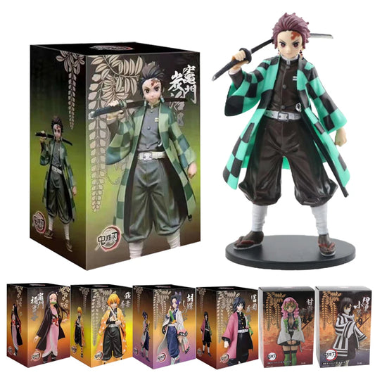 Anime Figure Set – Kamado Tanjirou, Nezuko, Zenitsu & Inosuke PVC Demon Slayer Models