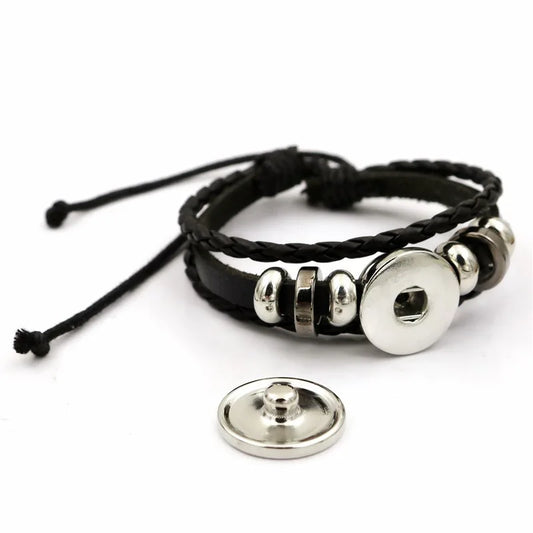 Demon Slayer Figures Bracelet – Tanjiro, Nidouzi, Inosuke & Zenitsu Mini Action Figure Charm Leather Bracelet