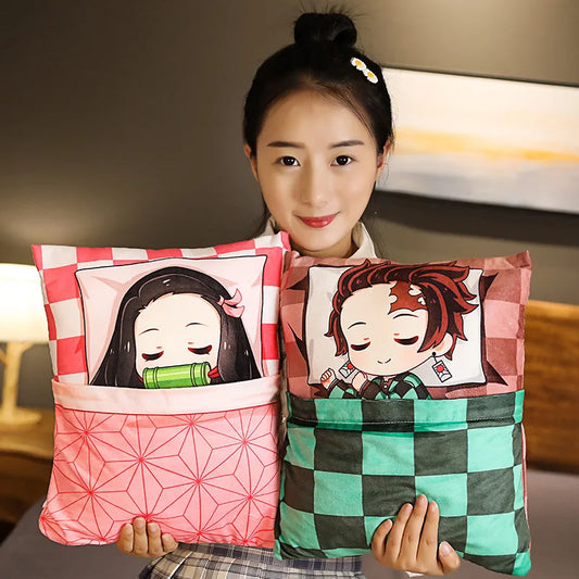 Demon Slayer Anime Pillow Quilt – Cartoon Figure Manga Doll Cushion