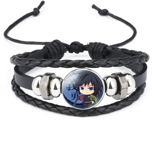 Hot Cute Anime Demon Slayer Bracelet – Kawaii Tanjirou, Nezuko, Zenitsu & Inosuke Jewelry Accessories