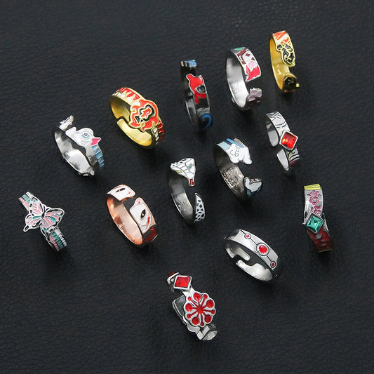 Anime Demon Slayer Kimetsu No Yaiba Adjustable Finger Rings – Tanjirou, Mitsuri & Tokitou Muichirou Jewelry
