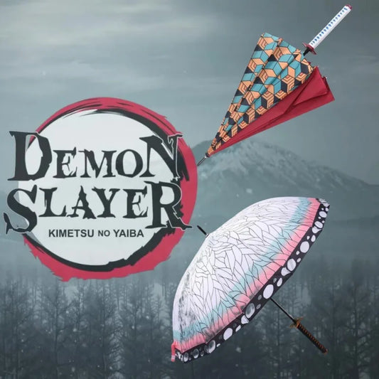 Demon Slayer Katana Umbrella – Full-Size Cosplay Parasol Inspired by Tanjirou | Rain Gear & Anime Collectible