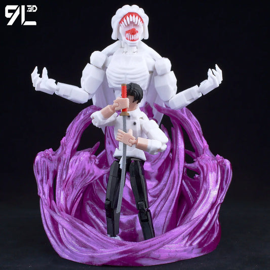 9L 3D Printed Tanjiro Kamado Lucky T13 Dummy – 13 Movable Shapeshift Action Figure for Anime Fans