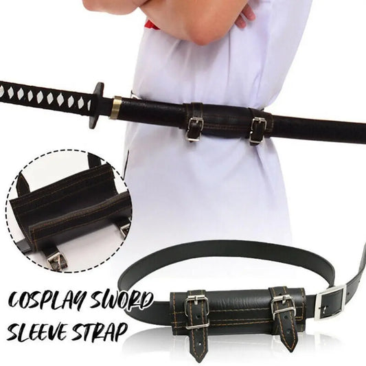 1PC PU Leather Katana Belt – Demon Slayer Waist Sheath & Sword Holder
