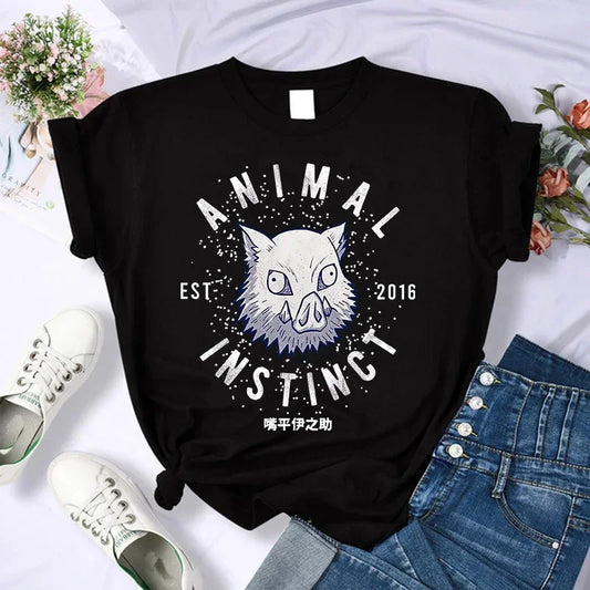 Demon Slayer T-Shirt for Women – Kimetsu No Yaiba Nezuko & Tanjirou Kamado Graphic Tee