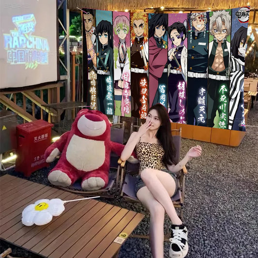 Demon Slayer Printed Large Flag – Sci-Fi Style Room & Home Decor Banner