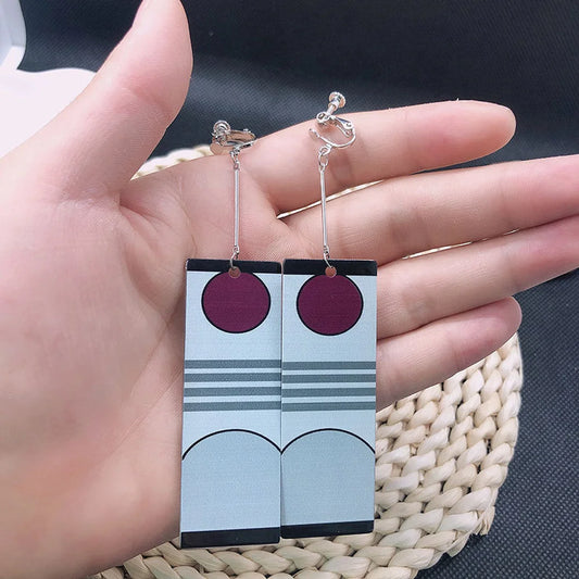 Demon Slayer Acrylic Earrings – Gothic Style Kamado Tanjiro Ear Dangles