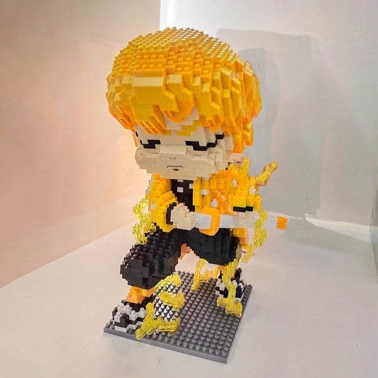 Anime Demon Slayer Building Blocks – Kamado Tanjirou, Nezuko, Zenitsu & Kyojuro Mini Brick Figures