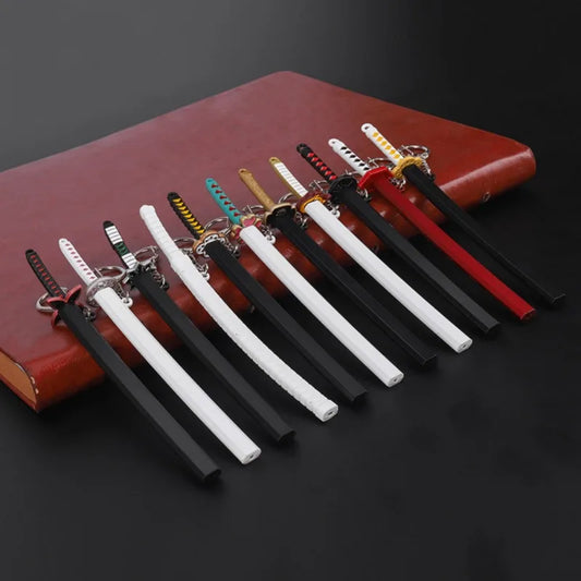 17cm Demon Slayer Mini Katana Sword – Anime Keychain & Party Favor