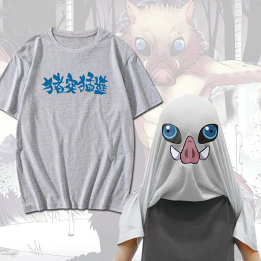Anime Hashibira Inosuke Cosplay T-Shirt – Unisex Summer Fashion Tee for Men & Women