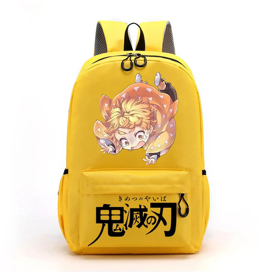 Demon Slayer Kimetsu No Yaiba Backpack – Kawaii Anime Schoolbag for Boys & Girls