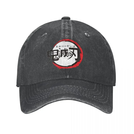 Demon Slayer Anime Baseball Caps – Fashion Distressed Washed Cap for Men & Women