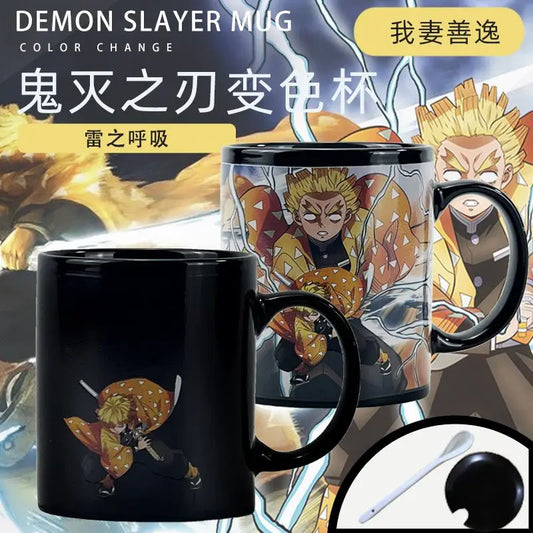 Demon Slayer Agatsuma Zenitsu Color Changing Mug – Heat Reactive Anime Ceramic Cup
