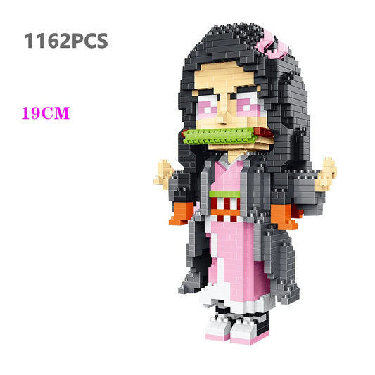Hot Anime Demon Slayer Building Blocks – Kamado Tanjirou, Nezuko, Zenitsu & Kyoujurou Toy Set