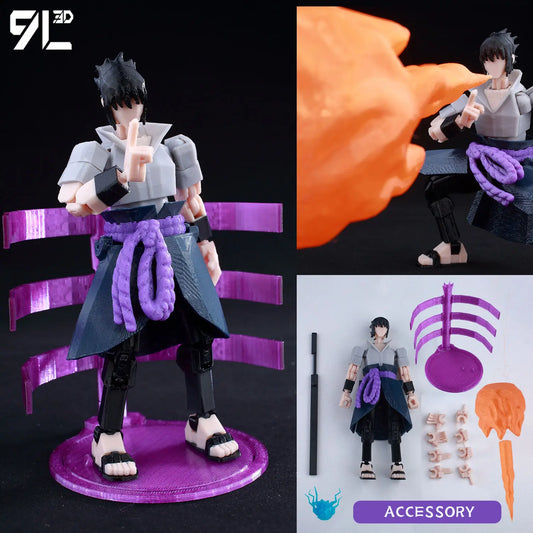 9L 3D Printed Demon Slayer Tanjiro Kamado Lucky Dummy – 13 Movable Shapeshift Action Figure Mannequin