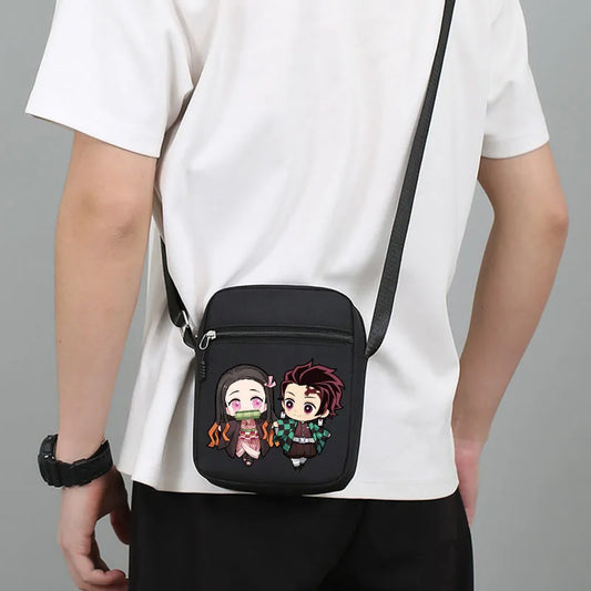 Demon Slayer Shoulder Bag – Kimetsu No Yaiba Crossbody Anime Handbag for Boys & Girls