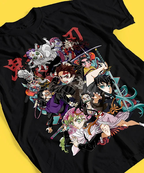 Anime Demon Slayer Season 3 T-Shirt – Featuring Iconic Characters