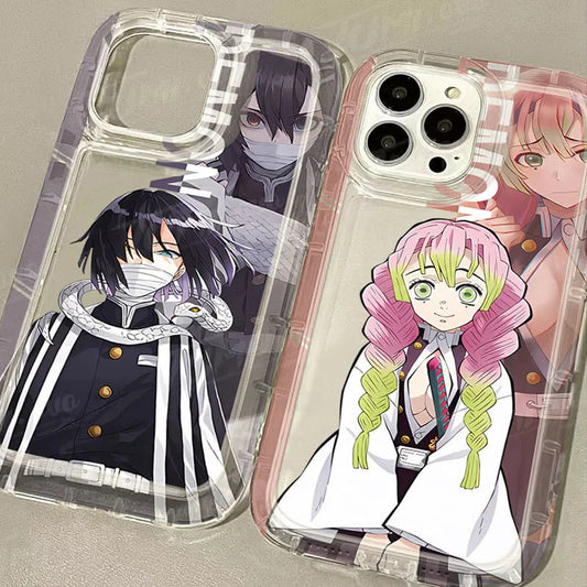 Demon Slayer Transparent Phone Case – Clear Anime Cover for Samsung Galaxy S & A Series