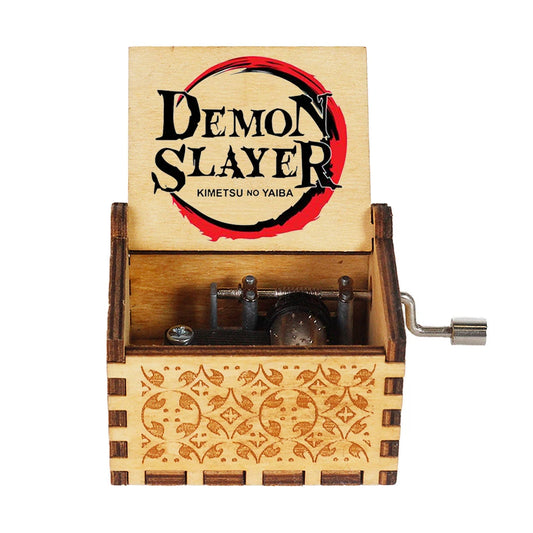 Wooden Music Box – Demon Slayer Beauty Hand-Cranked Musical Box