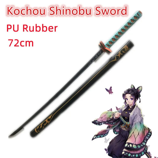 72cm Demon Slayer Rubber Katana – Tanjiro, Zenitsu & Kyojuro Cosplay Toy Swords