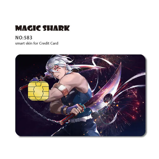 Anime Demon Slayer Matte 3M PVC Sticker Film Tape – Waterproof Credit & Debit Card Skins