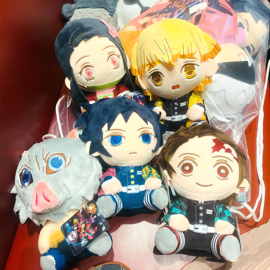 15–25cm Demon Slayer Cartoon Plush Toys – Ghost Slayer Keychain & Stuffed Dolls