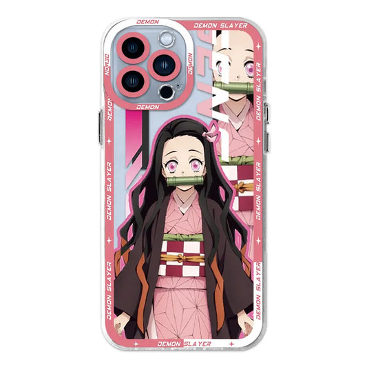 Demon Slayer Kanroji Mitsuri Phone Case – Clear Anime Cover for iPhone Models