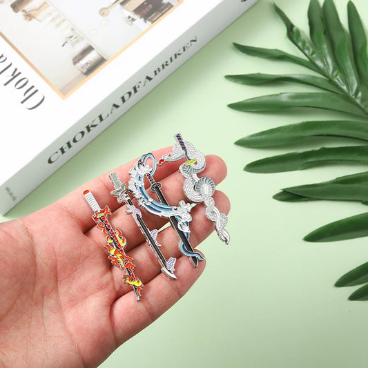Demon Slayer Weapons Enamel Pins – Anime Japanese Sword Metal Brooches