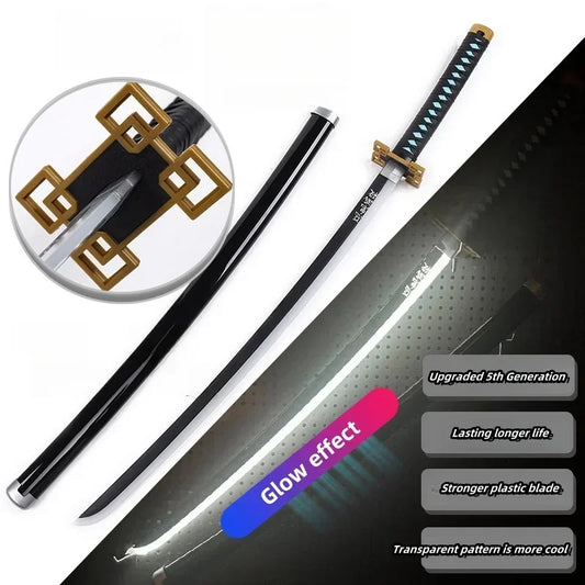 75cm Luminous Demon Slayer Katana – Rechargeable Tanjirou Nichirin Sword Cosplay Prop