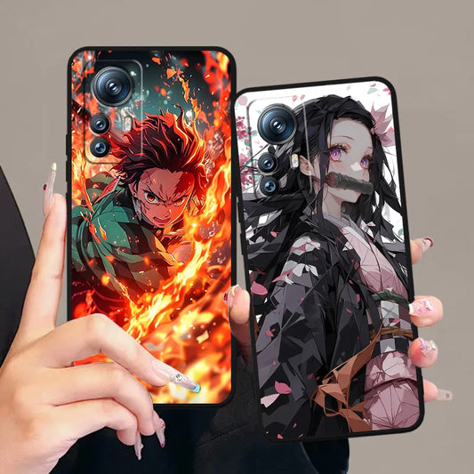 Demon Slayer Fashion Anime Phone Case – For Xiaomi Mi & POCO F5, F4, F3, X6, X5, X4, X3, M6, M5, M5S, M4, M3, C65, Pro, GT, NFC, 5G
