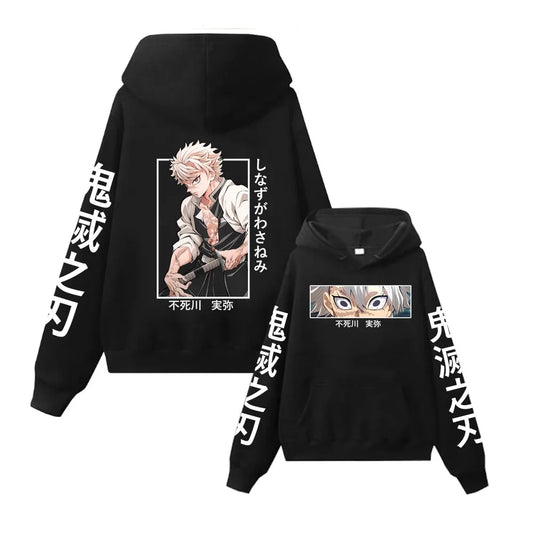 Sanemi Shinazugawa Anime Hoodie – Unisex Pullover Fleece Sweatshirt