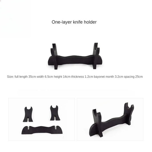 Black Samurai Sword Display Stand – Anime Katana Holder for Demon Slayer Sabre