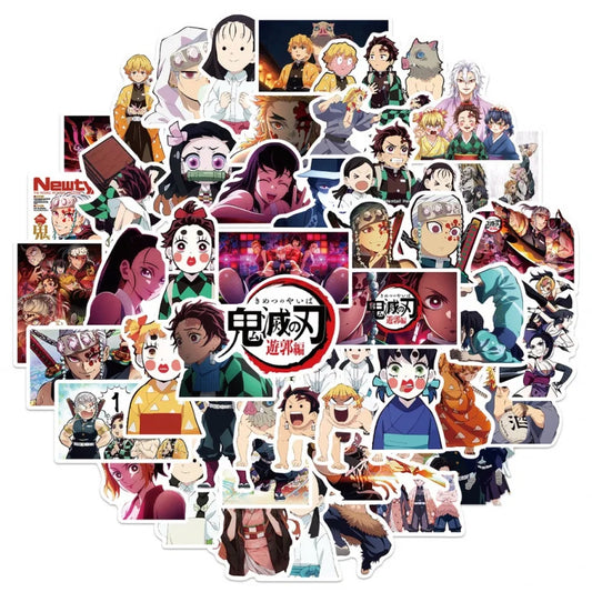 50PCS Demon Slayer Kimetsu no Yaiba: Yuukaku-hen Anime Cartoon Stickers – Car, Luggage & Laptop Decals