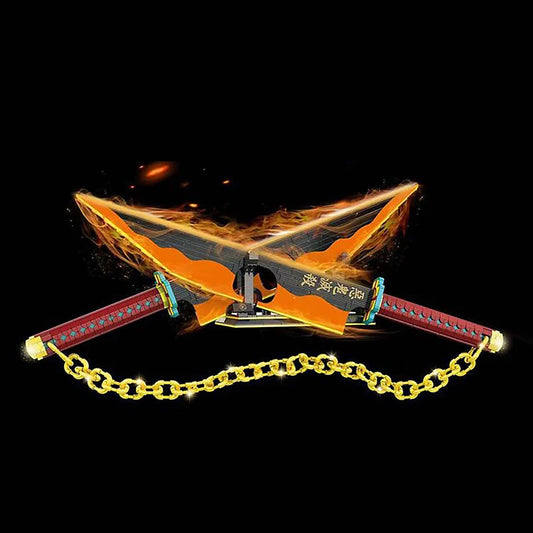 1478PCS Demon Slayer Uzui Tengen Sword Building Blocks Set – Ninja Katana Model Toy