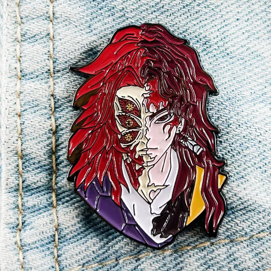 Kokushibo & Yoriichi Tsugikuni Mashup Badge – Kimetsu No Yaiba Evil Slayer Lapel Pin