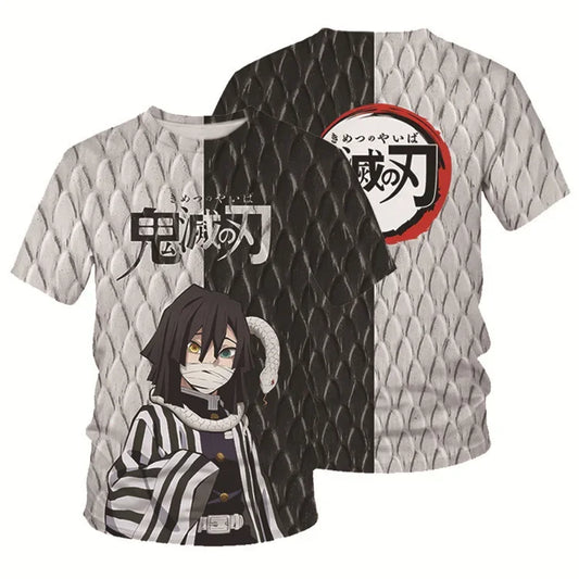 2024 Japanese Anime Demon Slayer Kamado Tanjirou Cosplay T-Shirt – 3D Print Kid & Adult Tee