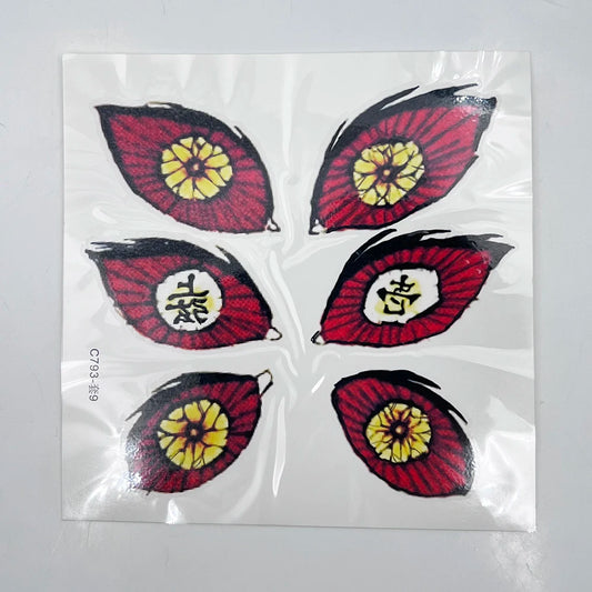 Anime Kimetsu no Yaiba Twelve Kizuki Kokushibo Cosplay Tattoo – Waterproof Fake Tattoo Sticker