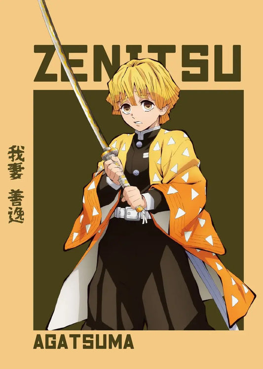 Japanese Anime Classic Character Poster – Demon Slayer Cartoon Figure Canvas Painting