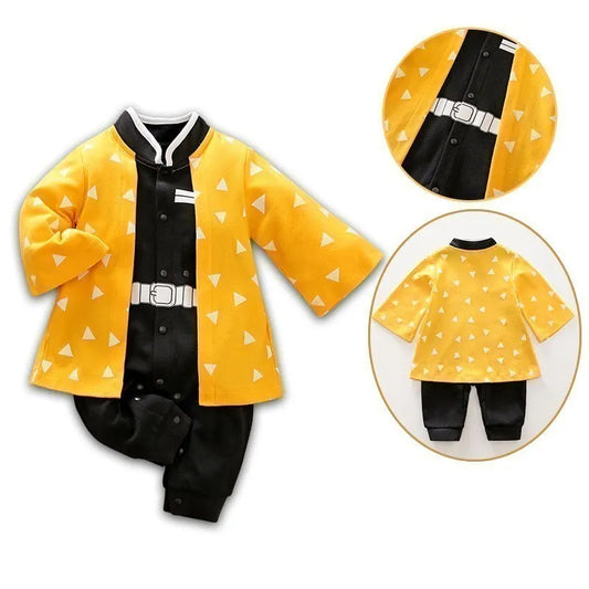 Infant Romper Baby Boy Girl Anime Clothes – Demon Slayer Halloween Cosplay Cotton Jumpsuit