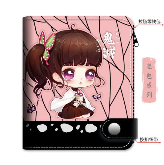 Kimetsu no Yaiba Foldable Wallet – Kamado Nezuko Short Leather Coin Purse